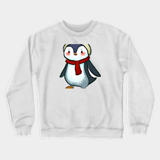 Cute Penguin Drawing Crewneck Sweatshirt